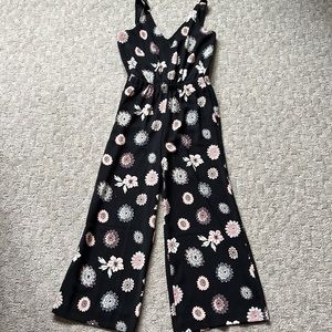 LOFT floral jumpsuit